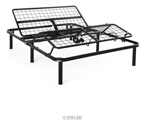 Lucid Cama Queen Size Eléctrica Ajustable - Inclinación En Cabeza Y Pies - Control Remoto Alámbrico Modelo L100