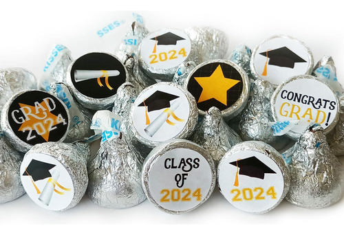Etiquetas De Graduación De Clase De 2024 Chocolates Ki...