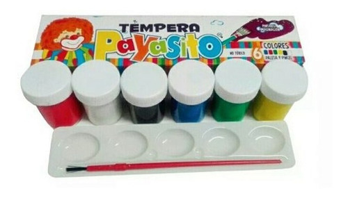 Caja Temperas Payasito X 6 Unidades