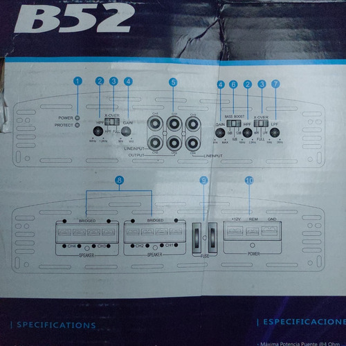 Potencia B52 1400 Watts 4 Canales Rc 1404 P/ Driver Woofer