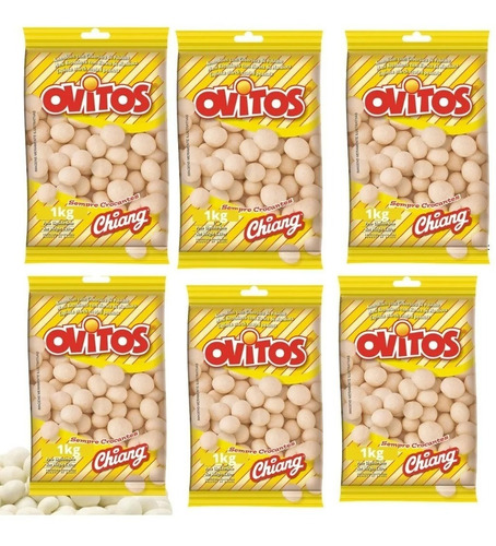 Kit 6 Pacotes Amendoim Ovinhos Ovitos 1kg Oficial - Chiang