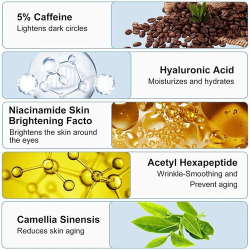 2piezas Crema De Cafeína Para Ojos