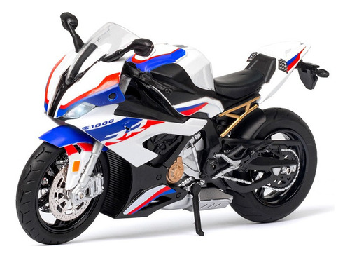 Bmw-s1000rr 1:12 Miniatura Moto Metálica Con Luz Y Sonido