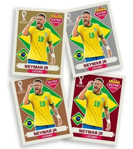 Kit 2 Figurinhas Neymar Legend Copa 2022 Simil