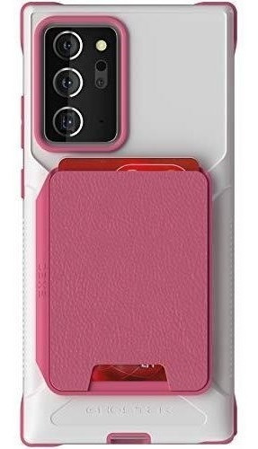 Funda Galaxy Note 20 Ultra Case Con Ranura Para Tarjeta Rosa