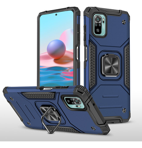 Funda De Uso Rudo Shock Color Para Poco M5s Con Cristal 9d