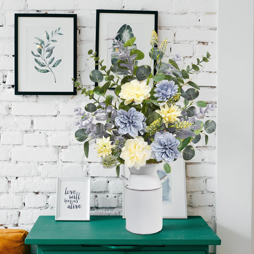 Flores Falsas Krissing En Florero, Arreglo De Flores Falsas