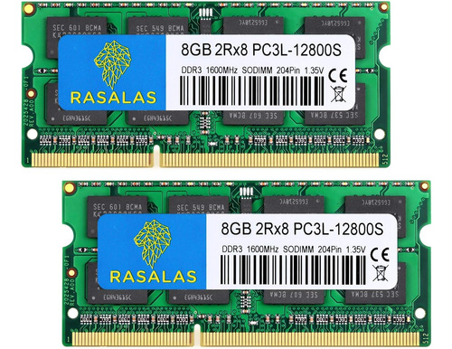 Rasalas Ddr3 16gb Kit (2x8gb) Pc3l-12800s 1600 Mhz Ddr3 2rx8