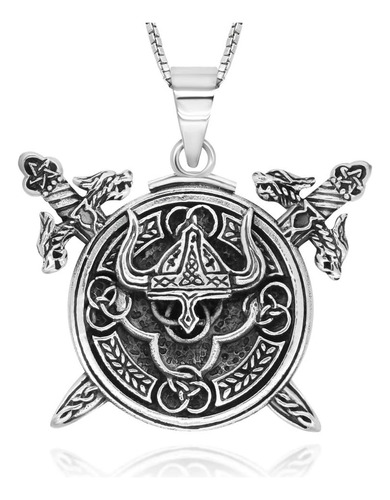 Collar Con Colgante De Odin, Runas Nórdicas, Nudo Vikingo, E