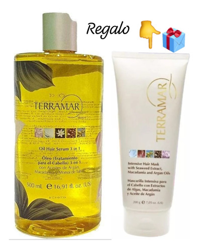 Terramar Óleo Jumbo Argan 500 Ml + Regaloo + Envio