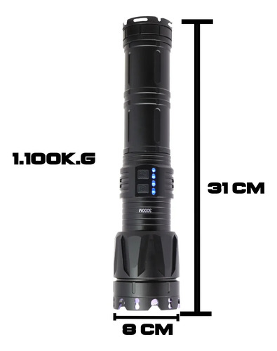 Linterna Lampara Táctica Led De Largo Alcance Recargable Led