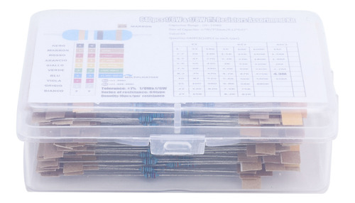 640 Piezas, 64 Valores, 1%, Película Metálica, 110 M 1/6w