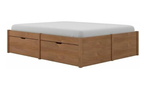 Cama Madera Maciza Con Cajones Queen- Rústico Hogar