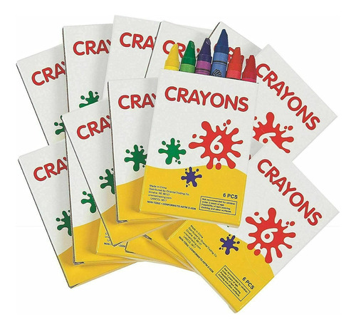 Paquetes De Crayones A Granel (48 Cajas De 6 Colores) Guarde