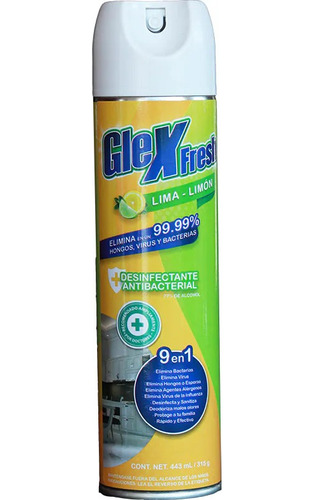 Aromatizante Glex Fresh Lima - Limón 443 Ml.