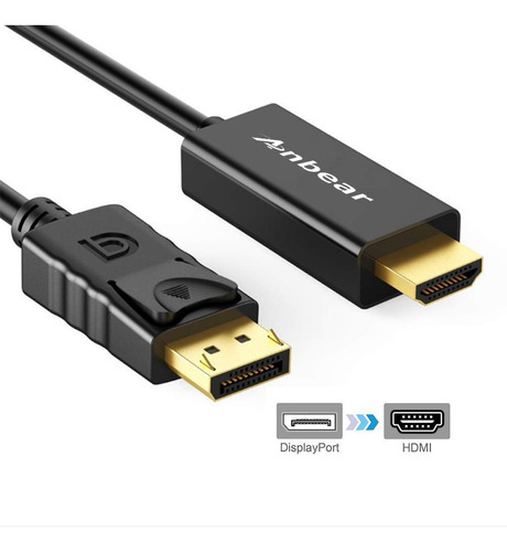 Cable Displayport A Hdmi De 6 Pies, Puerto De Pantalla Anbea