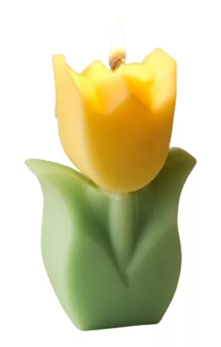 La Casa del Artesano-Molde de silicona para velas y resina modelo flor  Tulipan de 32x40mms