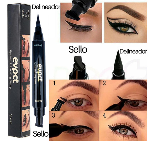 Delineador impermeável indelével Double Seal Cat Eyeliner Color Red