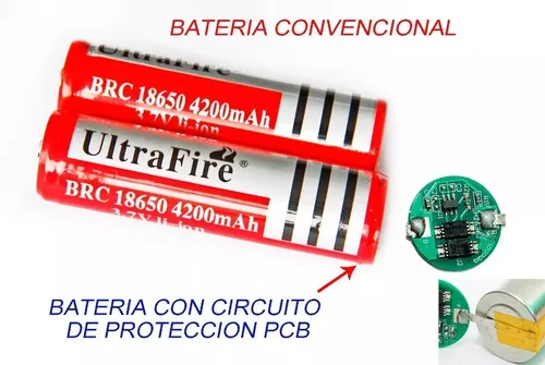 Bateria Pila Ultrafire Brc 18650 Con Circuito Proteccion Pcb