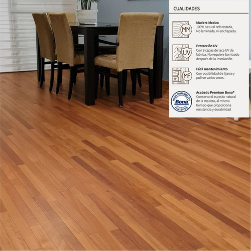 Imagen 2 de 8 de Piso De Madera Maciza Prefinished Eucalipto Rostrata