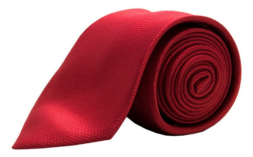 Corbata Hombre Aldo Conti Lexus Liso Con Textura + 6 Colores Color Rojo