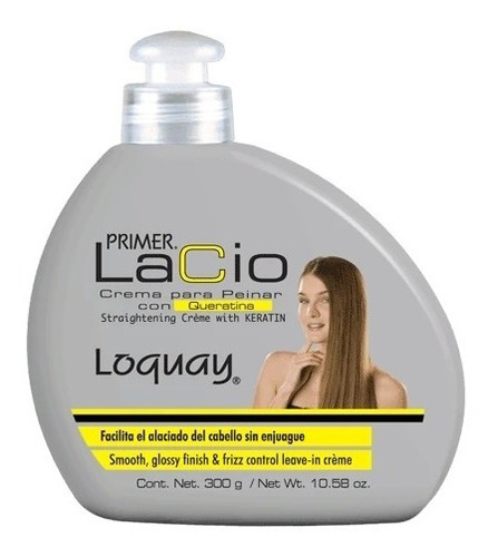 Crema Peinar Lacio Liso Queratina Keratina Sin Frizz Loquay