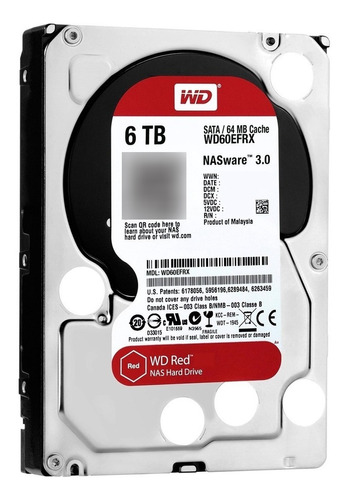 Disco Duro Western Digital Red Plus Wd60efpx, 6tb, Sata