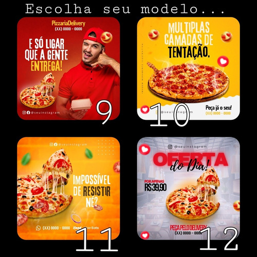Imagem 4 de 5 de 1 Arte Para Redes Sociais Personalizada Para Pizzaria!