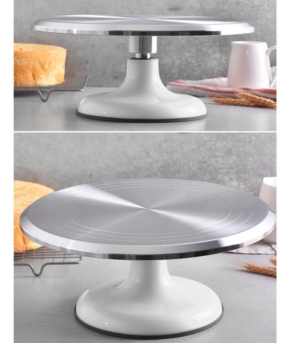 Soporte Giratorio Para Pasteles, Bordes Redondeados Plato