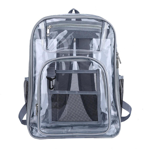 Mochila Transparente Correa Reforzada De Pvc Resistente Al