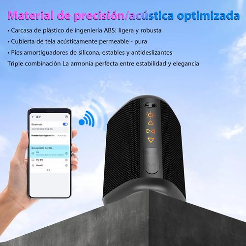Bocina Bluetooth Inalámbrico Portátil Impermeable Rgb Aux Tf