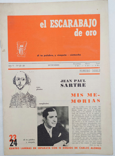 Revista El Escarabajo De Oro 23/24 Castillo Sartre Orgambide