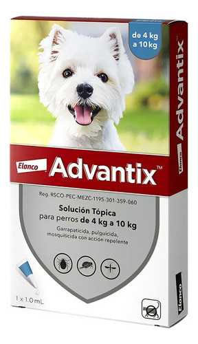Advantix Pipeta Antipulgas Y Garrapatas Para Perros 4-10kg