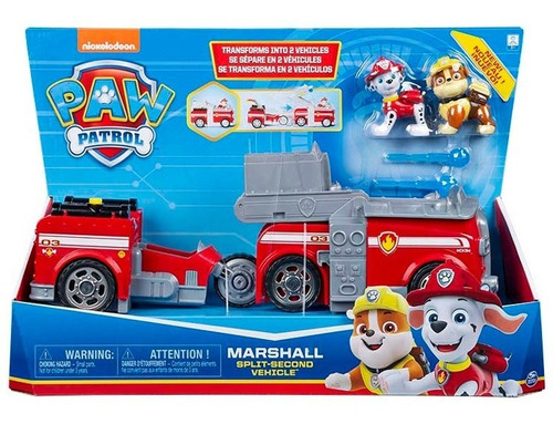 Paw Patrol Vehículo Transformable 2 En 1 Con Lanzador 16789