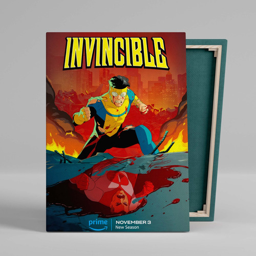 Cuadro Invincible Invencible Canvas Con Bastidor 60x40 Cm