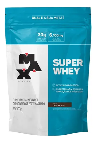 Super Whey Protein Max Titanium 900 Gramas - Sabor Chocolate