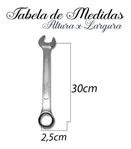 Imagem 5 de 5 de Chave Combinada De Ferro 30mm Reparos E Fixação 123útil