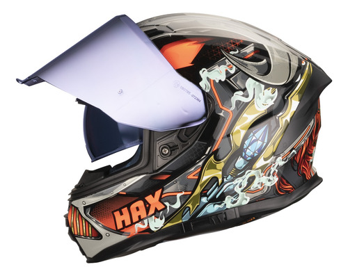 Hax. Casco Para Motociclista Dot + Ece 06. Force Darkness
