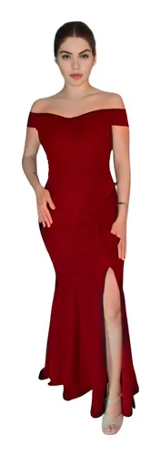 Vestido Rojo Abierto Pierna MercadoLibre