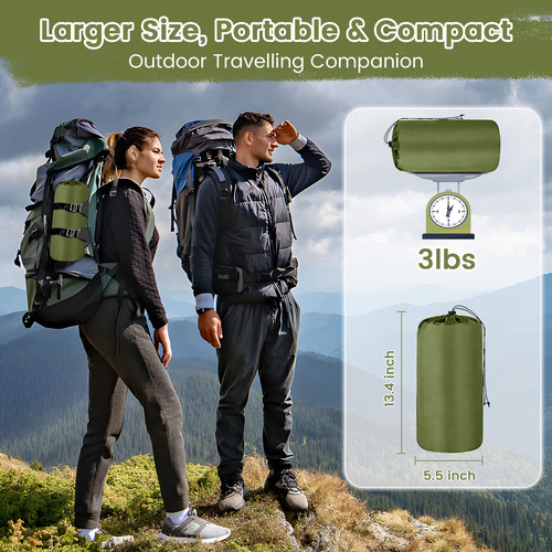 Colchoneta De Dormir Doble Para Acampar De 4 Pulgadas De