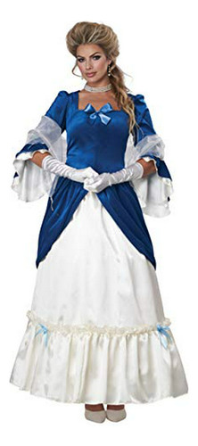 Vestido De La Época Colonial De Mujer/martha Washington/adulto