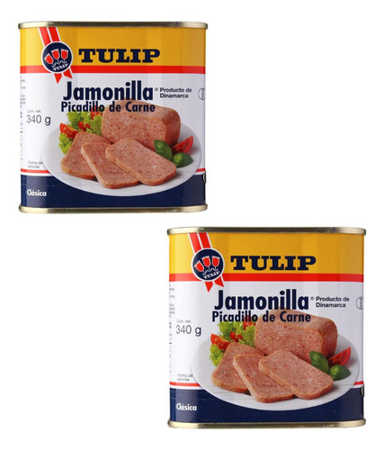 2 Latas Tulip Jamonilla Picadillo De Carne Clasica Lata 340g