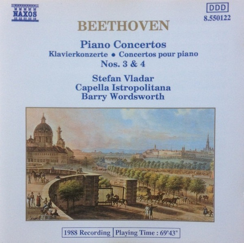 Beethoven* Cd Piano Concertos Nos. 3 & 4* Naxos 1991*  