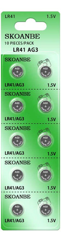 Skoanbe 10pcs Lr41 392 384 192 Ag3 Sr41 1.5v Button Coin Cel