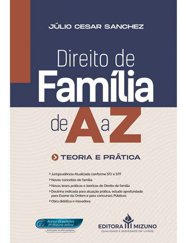 Livro Direito De Família De A A Z - Julio Cesar Sanchez