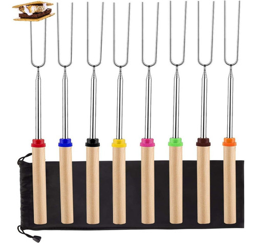 Brochetas Extensibles De Palitos For Asar Marshmall De 8