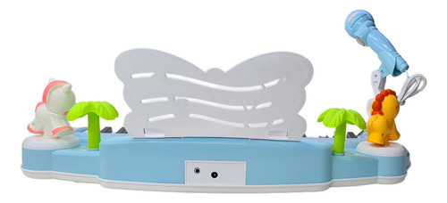 37 Teclas Teclado Musical Con Microfono Infantil Educativo Color Azul