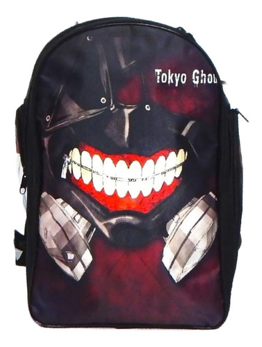 Imagen 1 de 4 de Tokyo Ghoul Mochila Backpack Mascara Gas Bozal Ken Kaneki