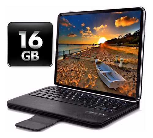 Tablet Pc 10 Quadcore 16gb Unnic Wifi Android Netbook + Film + Teclado + Auriculares Color Negro