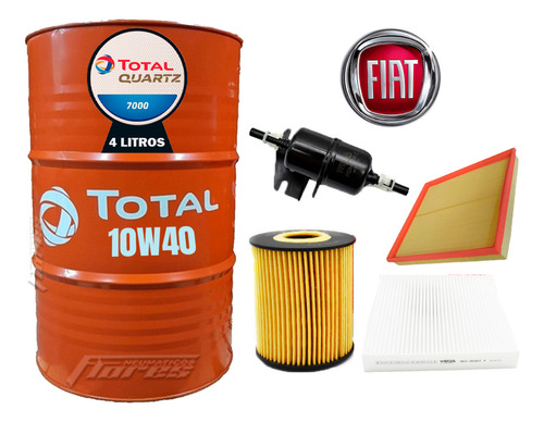Cambio Aceite 10w40 4l + Kit Filtros Fiat Cronos 1.8 E-torq